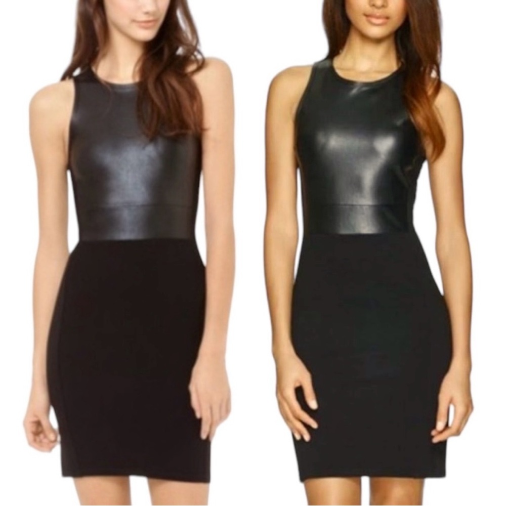 Wilfred Free Elin Dress XS Black Faux Leather Panel - Picture 12 of 12